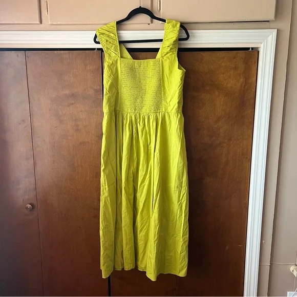 Abercrombie Cap Sleeve Corset Midi Dress NWT - Lime XL - Picture 6 of 8